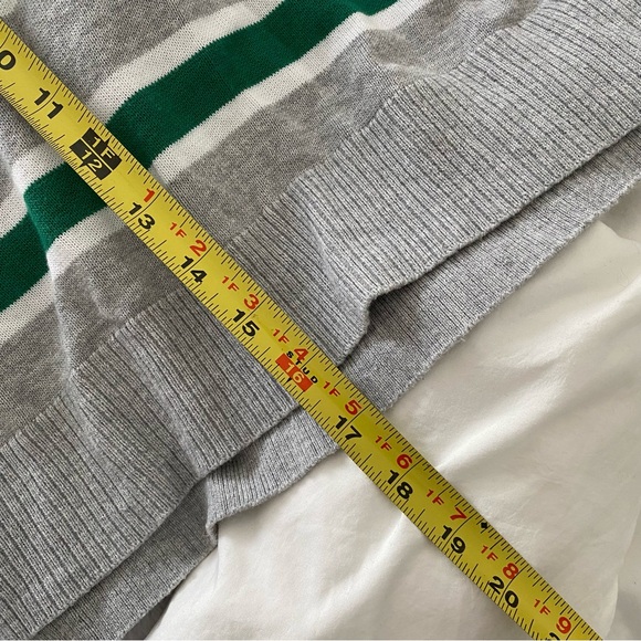 GARAGE | Grey striped crewneck sweater - Picture 7 of 7